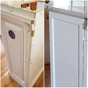 Cabinet Door Replacement St Louis MO peeling white door Before and After 10